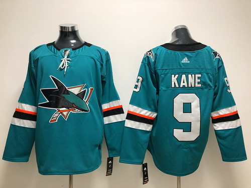 Personalized Sharks 9 Evander Kane Teal Jersey