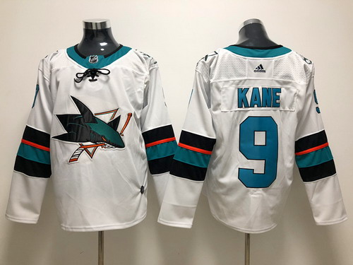 Personalized Sharks 9 Evander Kane White Jersey