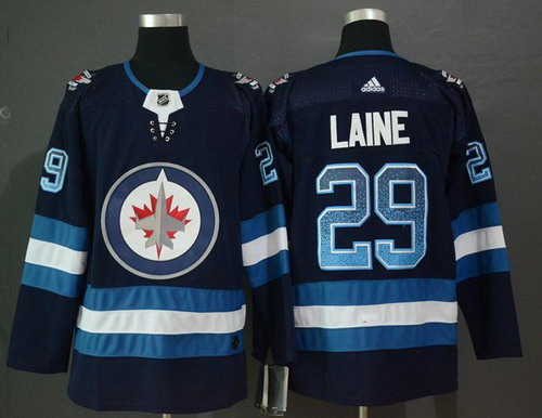 Personalized Winnipeg Jets 29 Patrik Laine Navy Drift Fashion Jersey