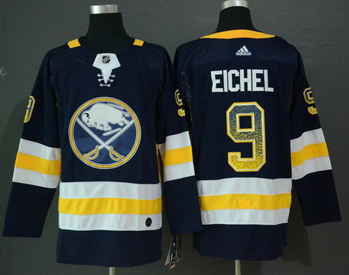 Personalized Sabres 9 Jack Eichel Navy Drift Fashion Jersey