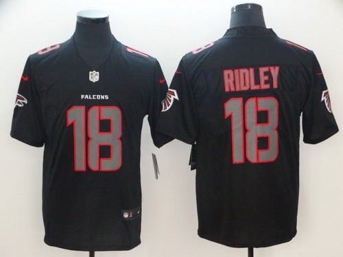 Personalized Falcons 18 Calvin Ridley Black Impact Rush Limited Jersey