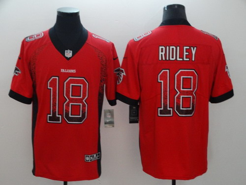 Personalized Falcons 18 Calvin Ridley Red Drift Fashion Limited Jersey