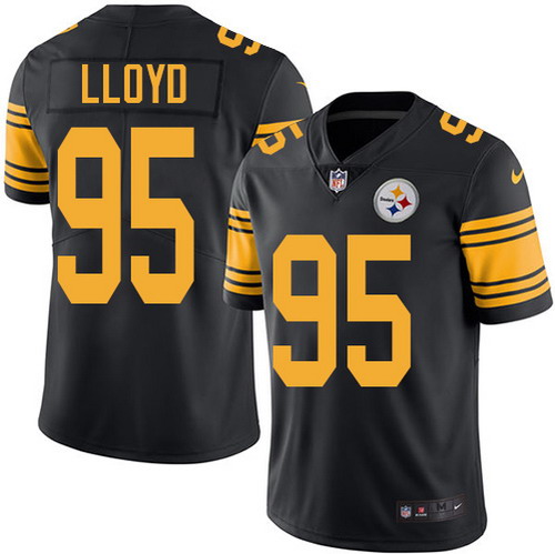 Personalized NFL Pittsburgh Steelers #59 Greg Lloyd Black Rush Limited Jersey