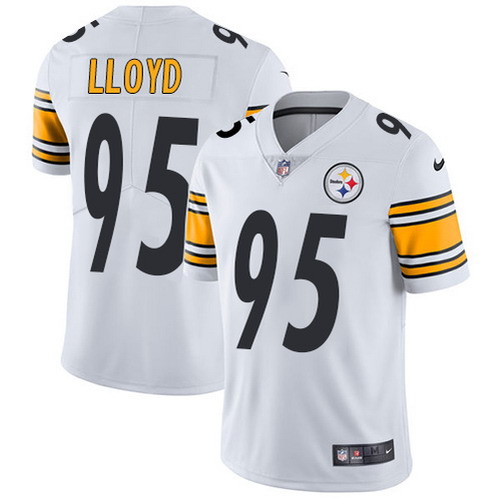 Personalized NFL Pittsburgh Steelers #95 Greg Lloyd White Untouchable Limited Jersey