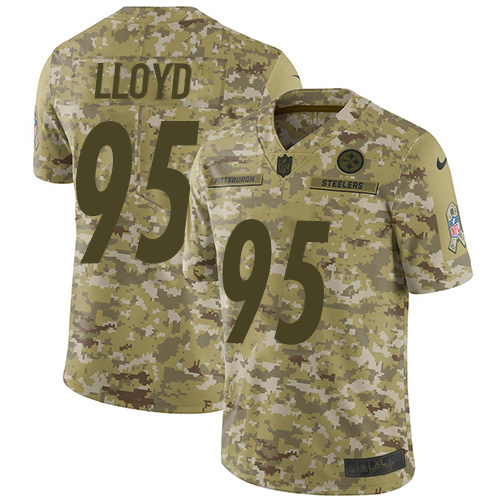 Personalized NFL Pittsburgh Steelers #59 Greg Lloyd Camo Men’s Stitched NFL Limited 2018 Salute To Service Jersey