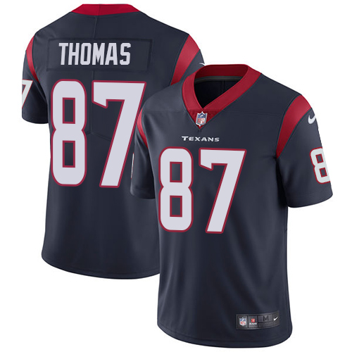 Personalized Texans #87 Demaryius Thomas Navy Blue Team Color Men’s Stitched NFL Untouchable Limited Jersey