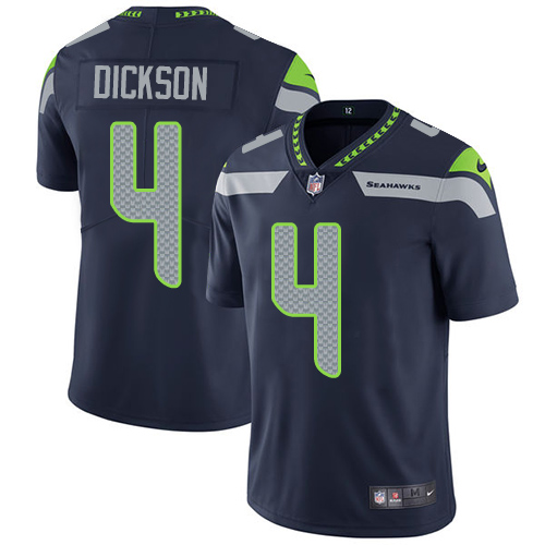 Personalized Seahawks #4 Michael Dickson Steel Blue Team Color Men’s Stitched NFL Untouchable Limited Jersey