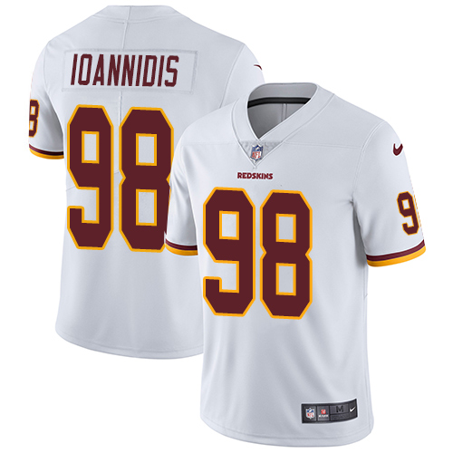 Personalized Redskins #98 Matt Ioannidis White Men’s Stitched NFL Untouchable Limited Jersey
