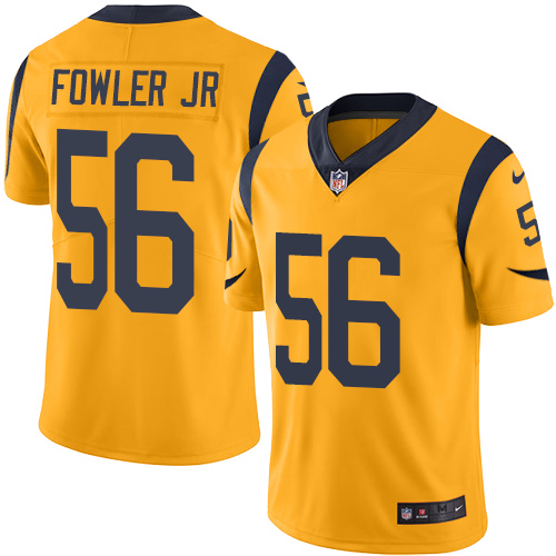 Personalized Rams #56 Dante Fowler Jr Gold Men’s Stitched NFL Limited Rush Jersey
