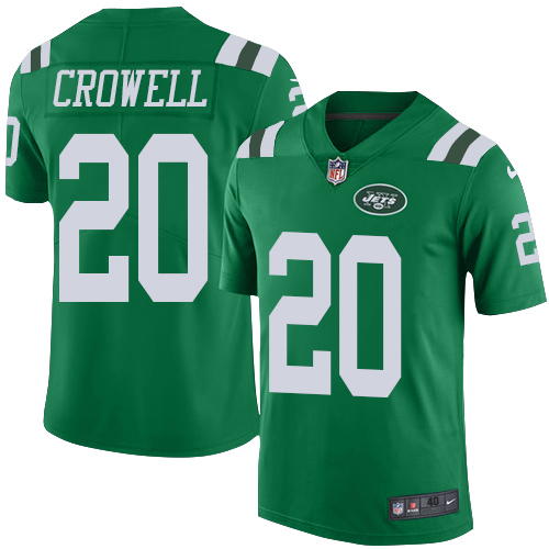 Personalized Jets #20 Isaiah Crowell Green Men’s Stitched NFL Elite Rush Jersey