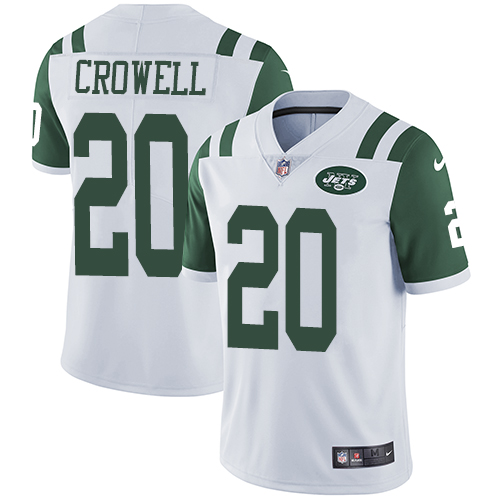 Personalized Jets #20 Isaiah Crowell White Men’s Stitched NFL Untouchable Limited Jersey
