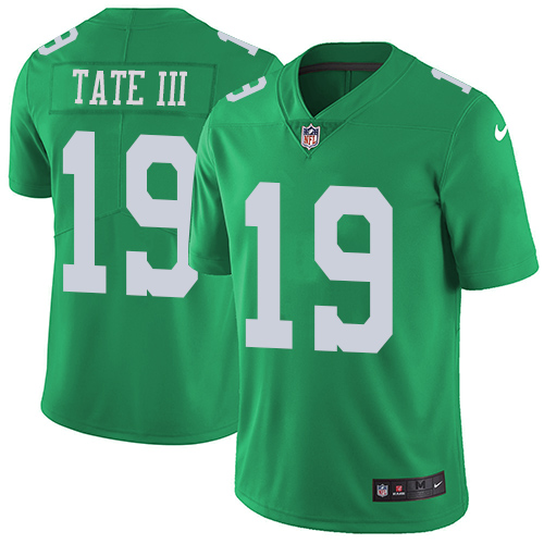 Personalized Eagles #19 Golden Tate III Green Men’s Stitched NFL Limited Rush Jersey