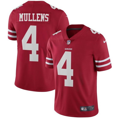 Personalized 49ers #4 Nick Mullens Red Team Color Men’s Stitched NFL Untouchable Limited Jersey