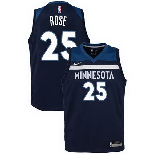 Personalized Timberwolves 25 Derrick Rose Navy Hot Printed Jersey