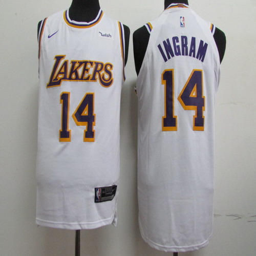 Personalized Lakers 14 Brandon Ingram White 2018-19 Authentic Jersey