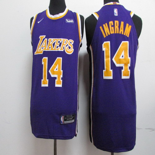 Personalized Lakers 14 Brandon Ingram Purple 2018-19 Authentic Jersey