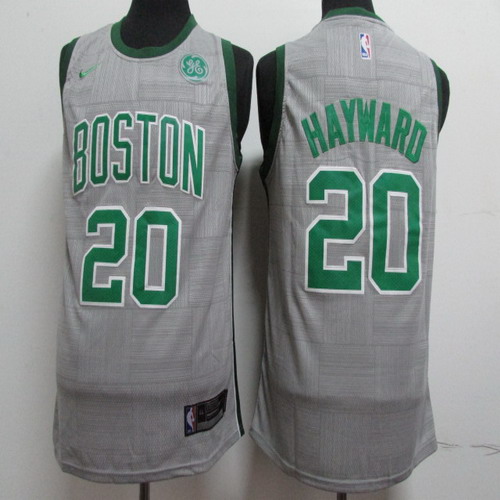Personalized Celtics 20 Gordon Hayward Gray City Edition Swingman Jersey