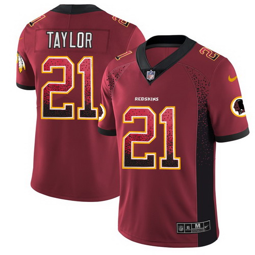 Personalized Redskins 21 Sean Taylor Red Drift Fashion Limited Jersey