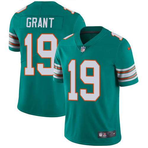 Personalized Dolphins #19 Jakeem Grant Aqua Green Alternate Men’s Stitched NFL Untouchable Limited Jersey