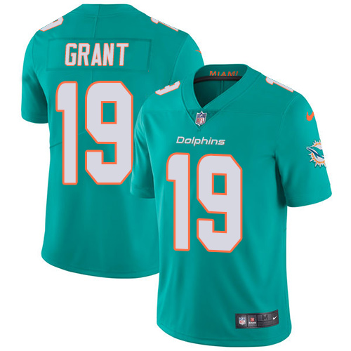 Personalized Dolphins #19 Jakeem Grant Aqua Green Team Color Men’s Stitched NFL Untouchable Limited Jersey