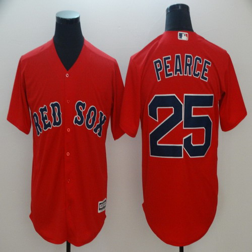 Personalized Red Sox 25 Steve Pearce Red Cool Base Jersey
