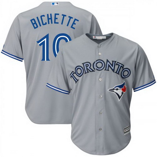 Personalized Blue Jays 10 Bo Bichette Gray Cool Base Jersey