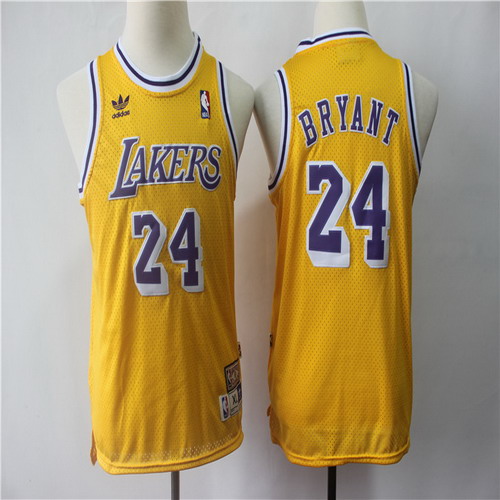 Personalized Youth Lakers 24 Kobe Bryant Gold Youth Hardwood Classics Jersey