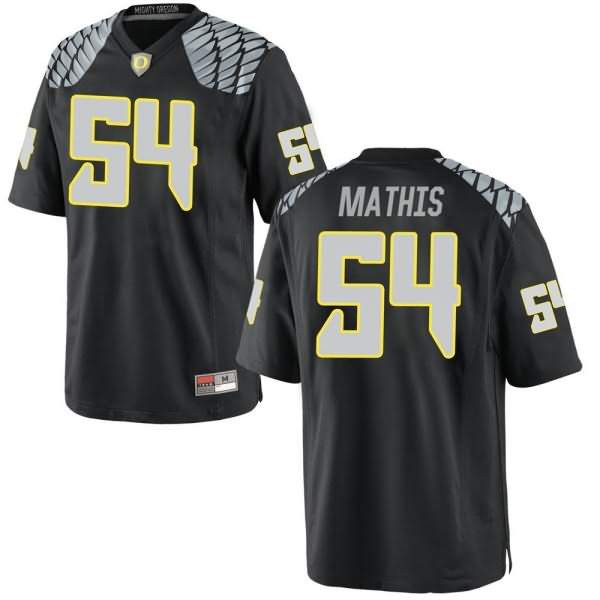 Personalized #54 Dru Mathis Ducks Men’s Football Game Stitch Jerseys Black