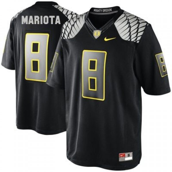 Personalized Oregon Ducks #8 Marcus Mariota Oregon Ducks- Black Jersey