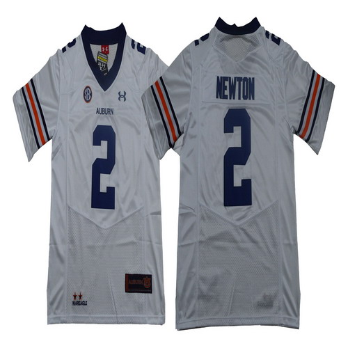 Personalized Auburn Tigers 2 Cam Newton White College Football Jersey