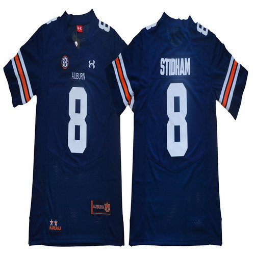 Personalized Auburn Tigers 8 Jarrett Stidham Navy College Football Jersey