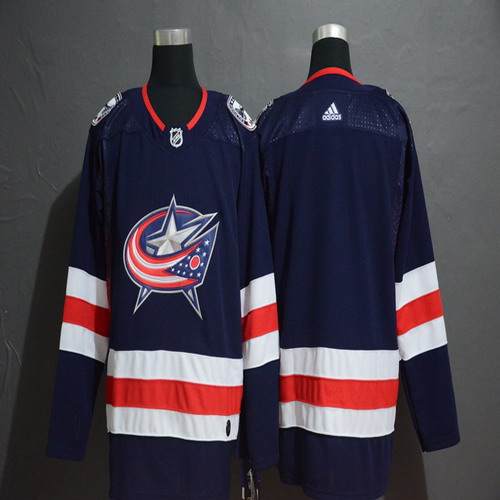 Personalized Blue Jackets Blank Navy Jersey