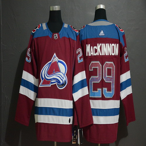 Personalized Avalanche 29 Nathan MacKinnon Burgundy Drift Fashion Jersey