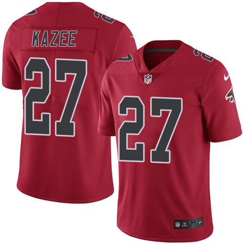 Personalized Falcons #27 Damontae Kazee Red Men’s Stitched NFL Limited Rush Jersey