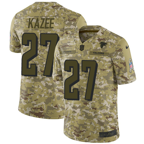 Personalized Falcons #27 Damontae Kazee Camo Men’s Stitched NFL Limited 2018 Salute To Service Jersey