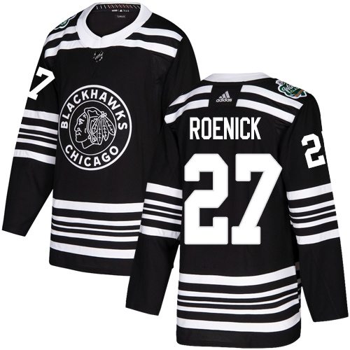 Personalized Blackhawks #27 Jeremy Roenick Black Authentic 2019 Winter Classic Stitched NHL Jersey