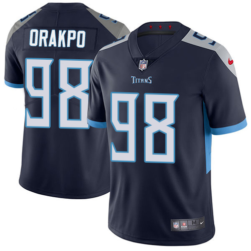 Personalized Titans #98 Brian Orakpo Navy Blue Team Color Men’s Stitched NFL Untouchable Limited Jersey