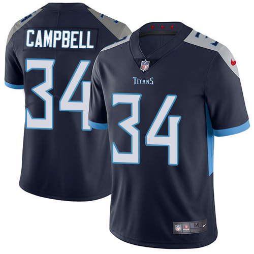 Personalized Titans #34 Earl Campbell Navy Blue Team Color Men’s Stitched NFL Untouchable Limited Jersey