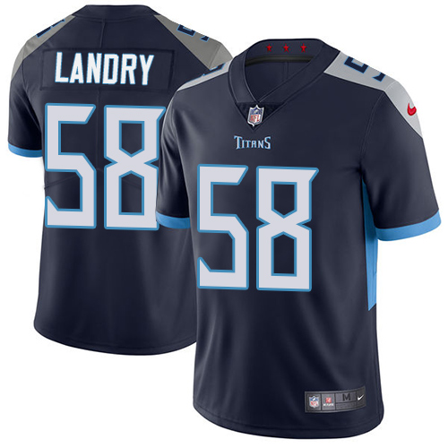 Personalized Titans #58 Harold Landry Navy Blue Team Color Men’s Stitched NFL Untouchable Limited Jersey