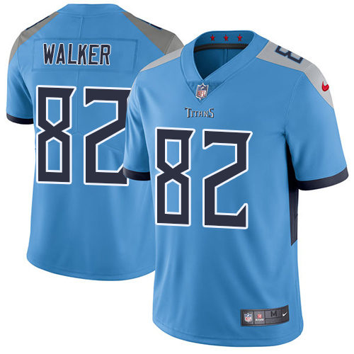 Personalized Titans #82 Delanie Walker Light Blue Alternate Men’s Stitched NFL Untouchable Limited Jersey