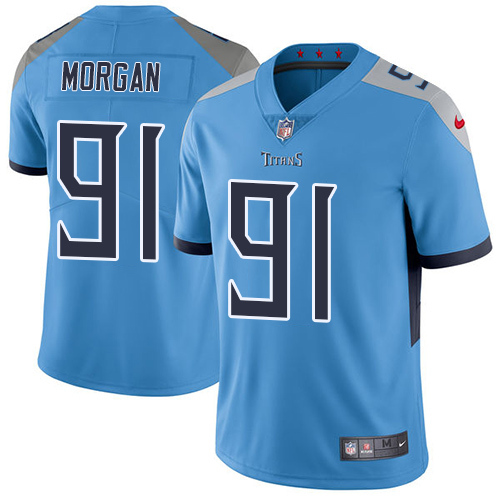 Personalized Titans #91 Derrick Morgan Light Blue Alternate Men’s Stitched NFL Untouchable Limited Jersey