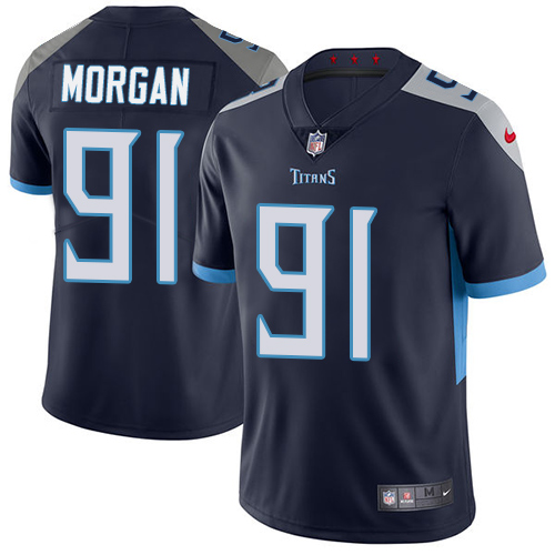 Personalized Titans #91 Derrick Morgan Navy Blue Team Color Men’s Stitched NFL Untouchable Limited Jersey