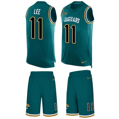 Personalized Jaguars #11 Marqise Lee Teal Green Alternate Men’s Stitched NFL Limited Tank Top Suit Jersey
