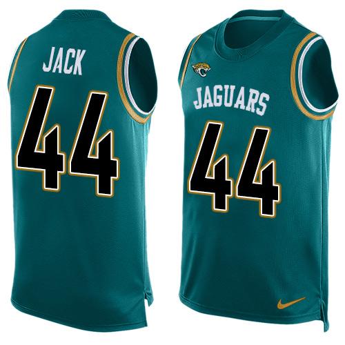 Personalized Jaguars #44 Myles Jack Teal Green Alternate Men’s Stitched NFL Limited Tank Top Jersey