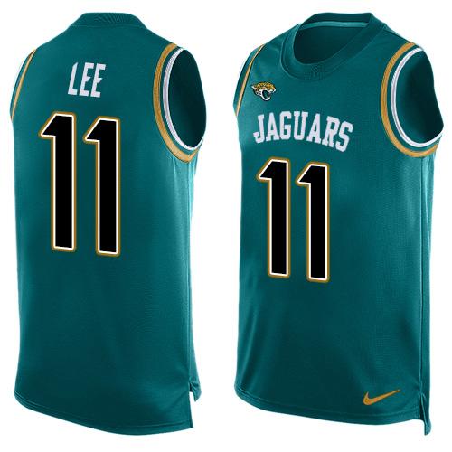 Personalized Jaguars #11 Marqise Lee Teal Green Alternate Men’s Stitched NFL Limited Tank Top Jersey