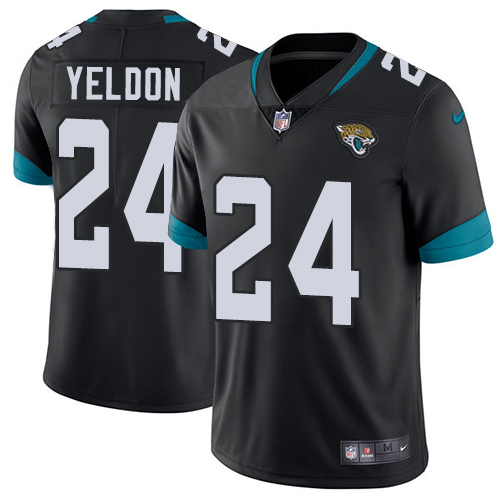 Personalized Jaguars #24 T.J. Yeldon Black Team Color Men’s Stitched NFL Untouchable Limited Jersey