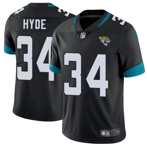 Personalized Jaguars #34 Carlos Hyde Black Team Color Men’s Stitched NFL Untouchable Limited Jersey