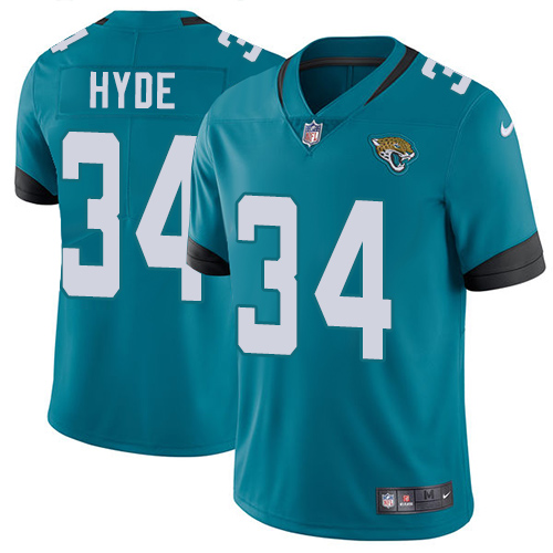 Personalized Jaguars #34 Carlos Hyde Teal Green Alternate Men’s Stitched NFL Untouchable Limited Jersey