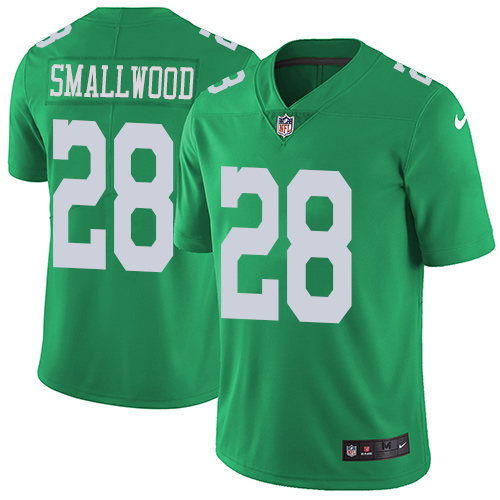 Personalized Eagles #28 Wendell Smallwood Green Men’s Stitched NFL Limited Rush Jersey