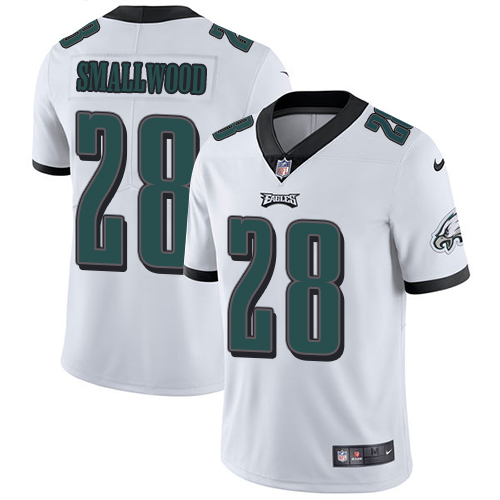 Personalized Eagles #28 Wendell Smallwood White Men’s Stitched NFL Untouchable Limited Jersey